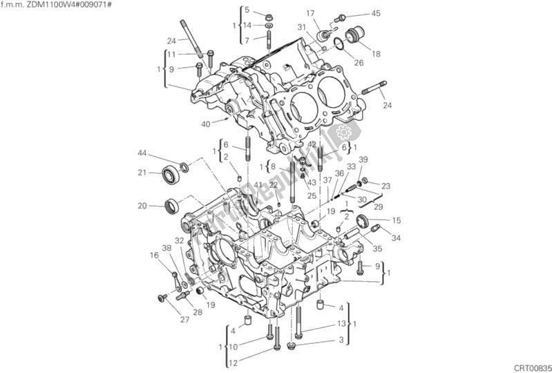 All parts for the 09a - Half-crankcases Pair of the Ducati Superbike Panigale V4 Speciale 1100 2019